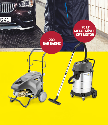 Karcher HD 9/20-4M Classic Basınçlı Yıkama Makinesi + Karcher NT 70/2 ME Classic Islak-Kuru Elektrikli Süpürge